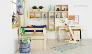 D812 Závěsná police na postel-dlouhá