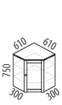 856 Rohová skříňka -úzká bez soklu