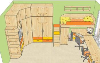 Dětský pokoj z lamina č.100