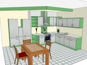Kuchyň zelená
