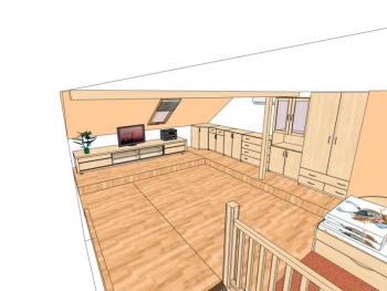 Dětský pokoj na míru č. 109  - podkrovní dětský pokoj