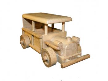 DŘVĚNÉ AUTO Veterán se střechou  VE 43