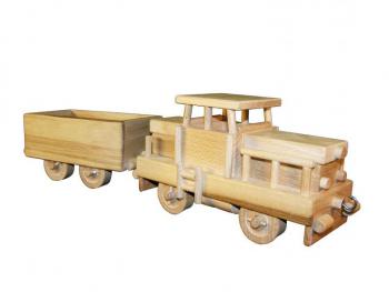 DŘEVĚNÁ Lokomotiva s vozíkem VL 94