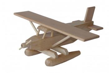 DŘEVĚNÉ LETADLO Hydroplán natur LE24